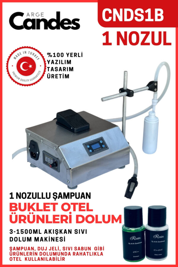Tek Nozullu Elektirikli Buklet Sıvı Dolum Makinası
