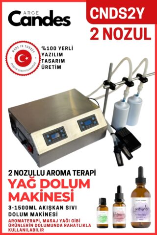 İki Nozullu Elektirikli Araomaterapi Yağ Dolum Makinesi