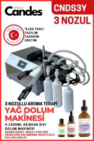 Üç Nozullu Aromaterapi Yağ Dolum Makinası