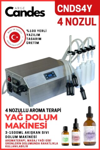 Dört Nozullu Elektirikli Aromaterapi Yağ Dolum Makinası