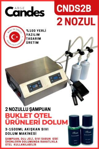 İki Nozullu Elektirikli Buklet Sıvı Dolum Makinası