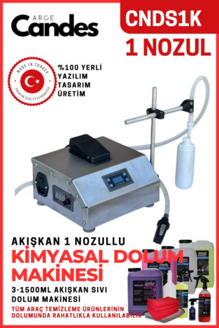 Tek Nozullu Elektirikli Oto Bakım Kimyasalları Dolum Makinesi