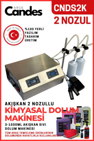 İki Nozullu Elektirikli Oto Bakım Kimyasalları Dolum Makinesi