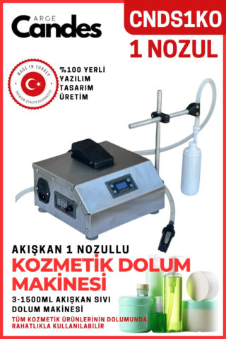 Tek Nozullu Elektirikli Kozmetik Dolum Makinesi
