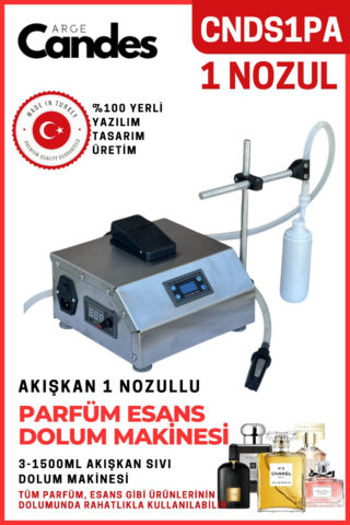 Tek Nozullu Elektirikli Parfüm Esans Dolum Makinesi